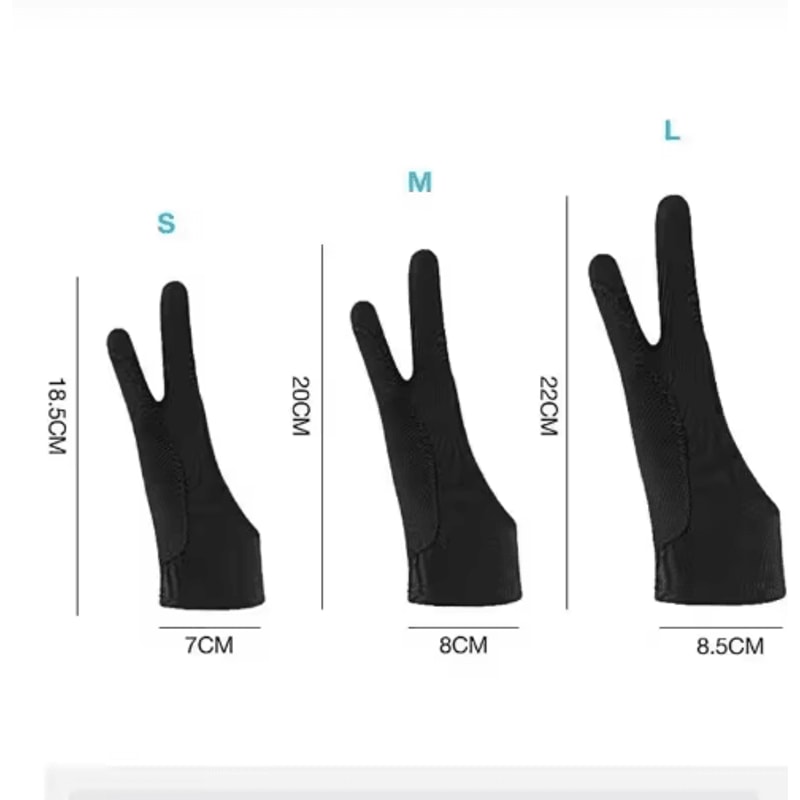 TwoFinger Drawing Glove AntiTouch AntiFouling Glove For Tablets 7