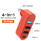 180 Rotatable 4Port USB 20 Hub HighSpeed Multi USB Expander 1