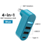 180 Rotatable 4Port USB 20 Hub HighSpeed Multi USB Expander 3