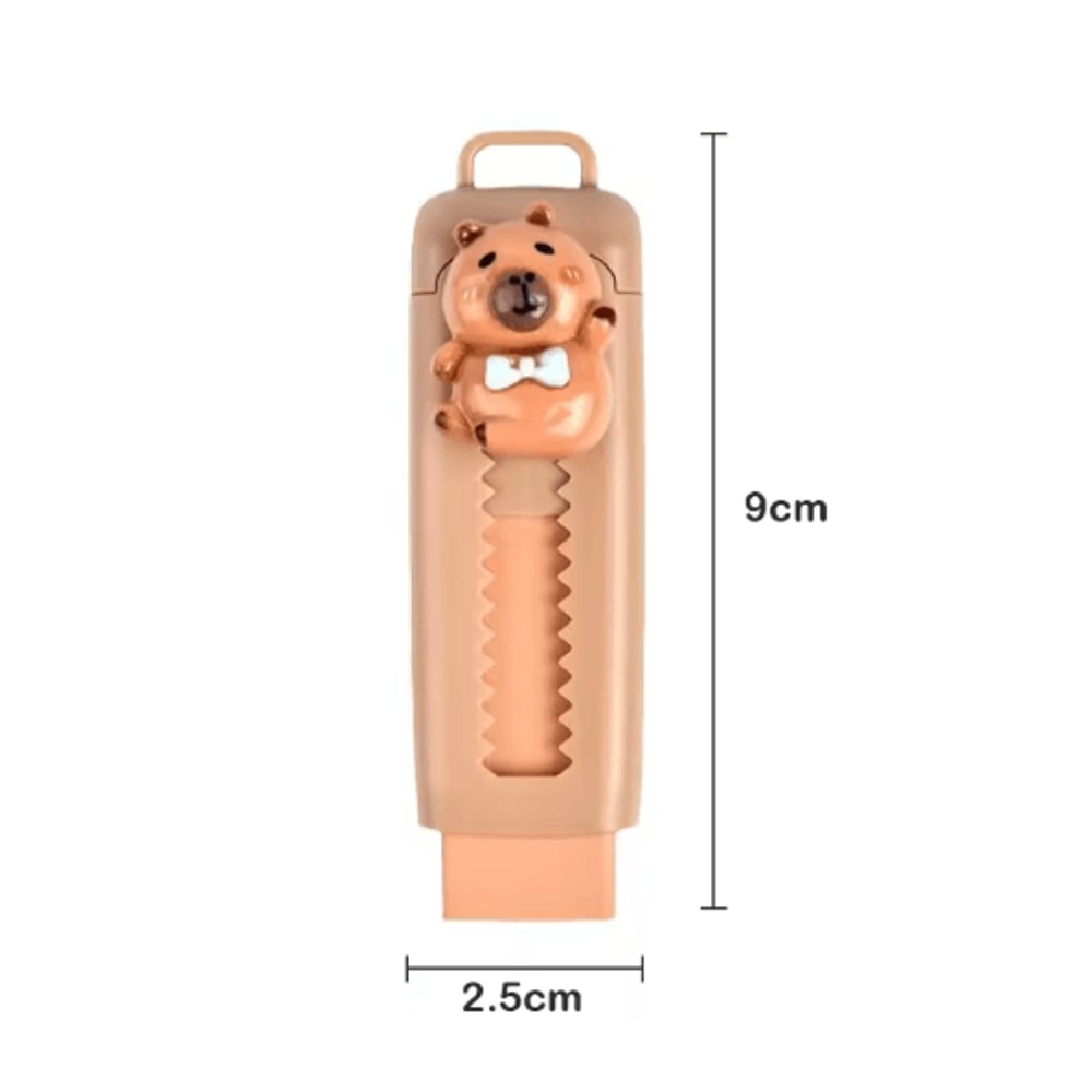 Cute Capybara Retractable Eraser PushPull Drawing Eraser For School Office 1