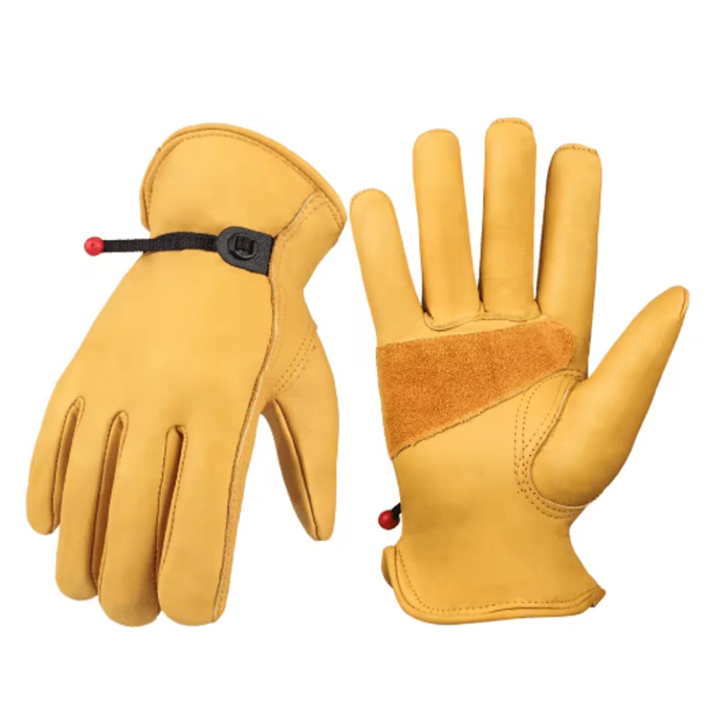 Cowhide Leather Work Gloves HeavyDuty Safety Gloves For Work Riding 1