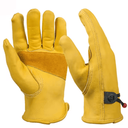 cowhide leather work gloves – heavy-duty safety gloves for work & riding
