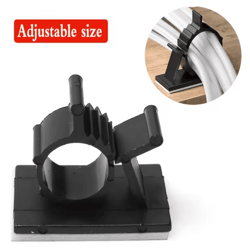 self-adhesive cable organizer clips (10-piece set) – adjustable desktop wire holders