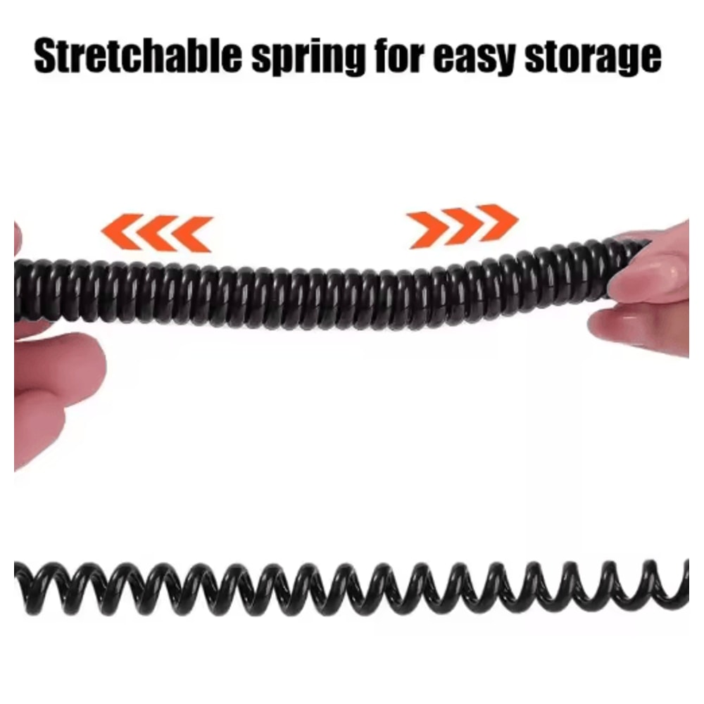 120W USBC To USBC Car Charging Cable 5A Fast Charge Spring Telescopic Cord 5