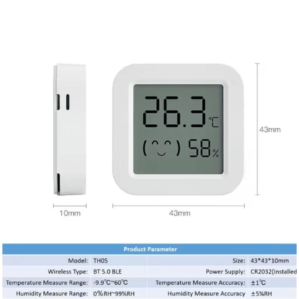 Tuya Smart WiFi Temperature Humidity Sensor Smart Indoor Hygrometer With LCD Display 1