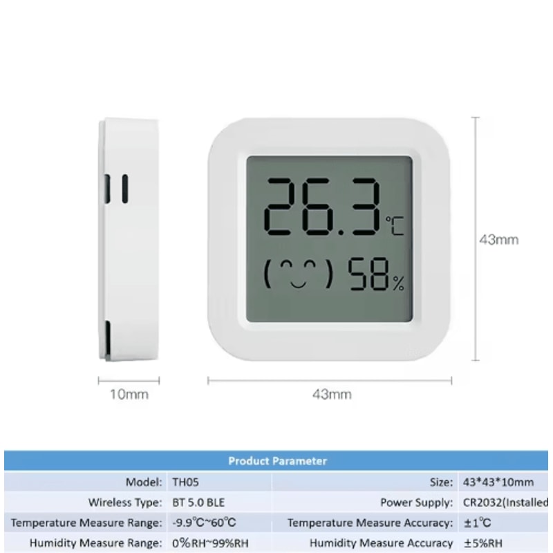 Tuya Smart WiFi Temperature Humidity Sensor Smart Indoor Hygrometer With LCD Display 1
