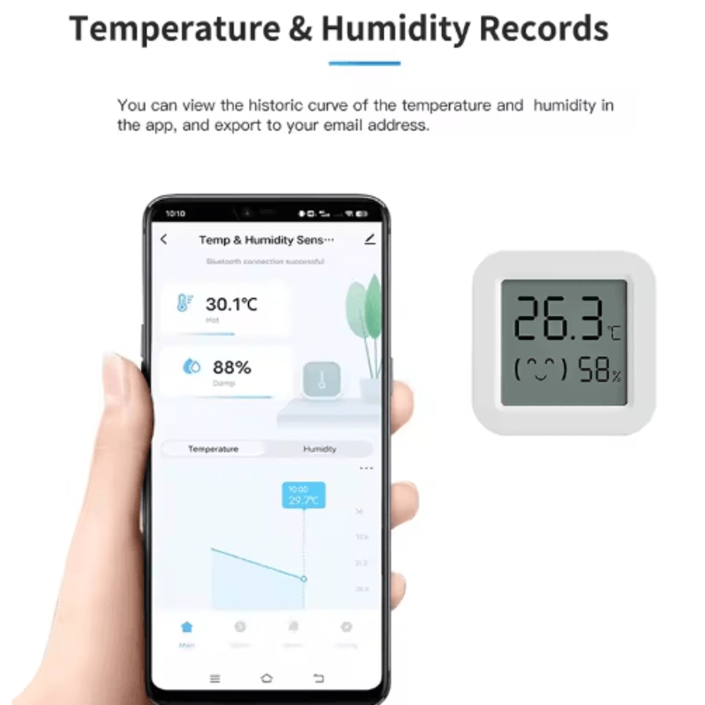Tuya Smart WiFi Temperature Humidity Sensor Smart Indoor Hygrometer With LCD Display 2