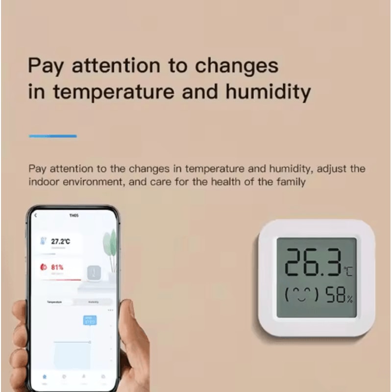 Tuya Smart WiFi Temperature Humidity Sensor Smart Indoor Hygrometer With LCD Display 5