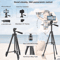 Lightweight Phone Tripod With Bluetooth Remote Adjustable Camera Stand For Video Photography 7