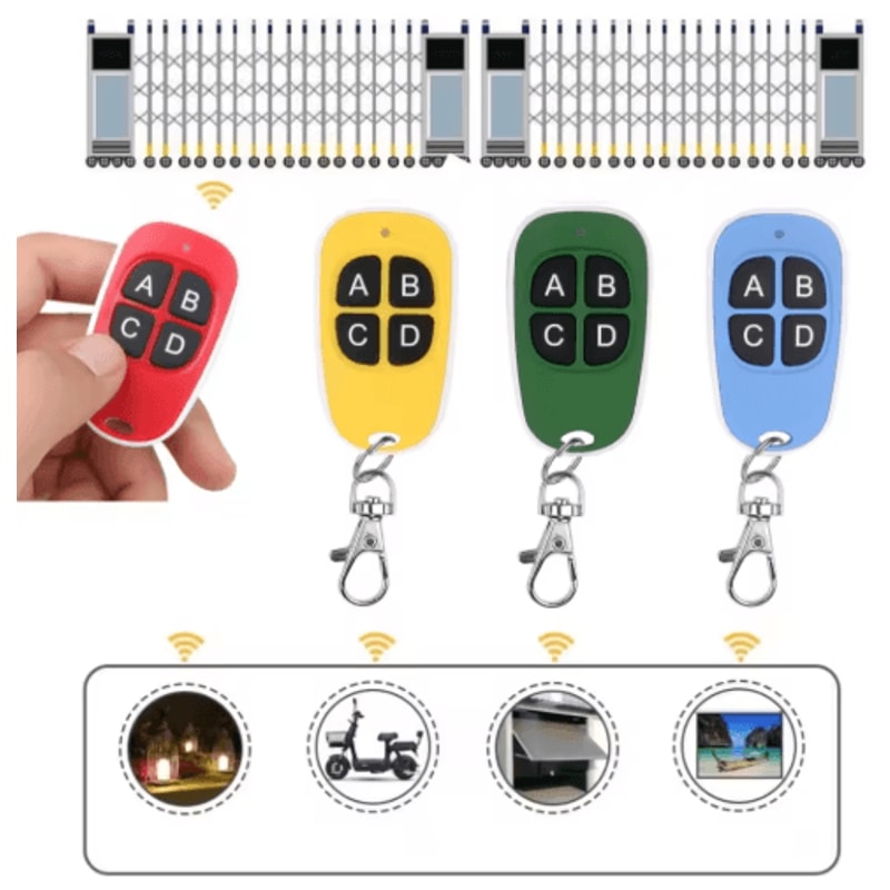 433MHz Copy Remote Control 4Key RF Garage Gate Opener Duplicator 11