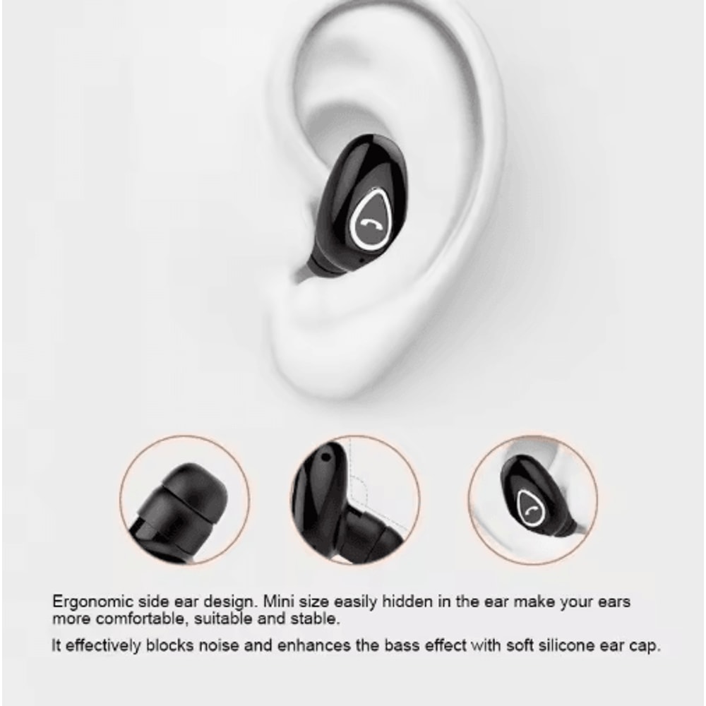 Mini Invisible Bluetooth Earbuds Wireless 50 InEar Headphones With Mic 8