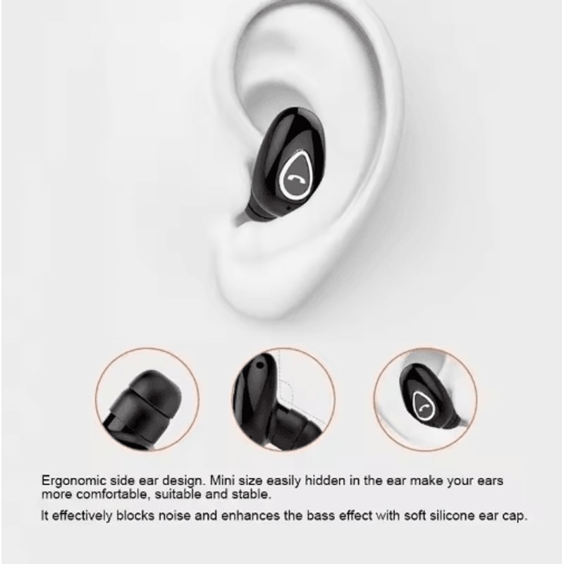 Mini Invisible Bluetooth Earbuds Wireless 50 InEar Headphones With Mic 8