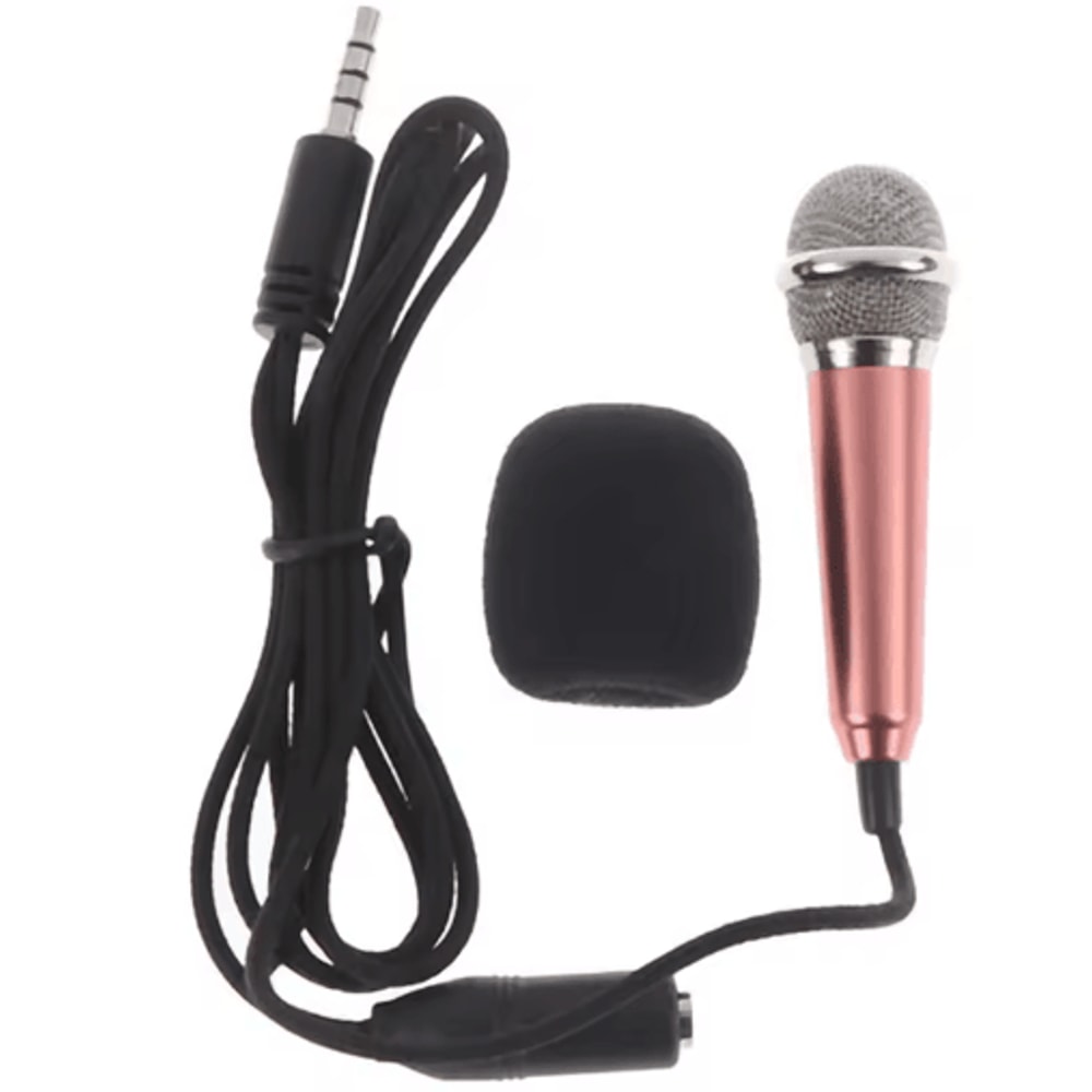 Universal 35mm Portable Stereo Mini Microphone Handheld KTV Karaoke Studio Mic 1