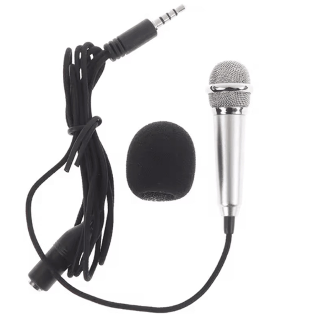 Universal 35mm Portable Stereo Mini Microphone Handheld KTV Karaoke Studio Mic 3
