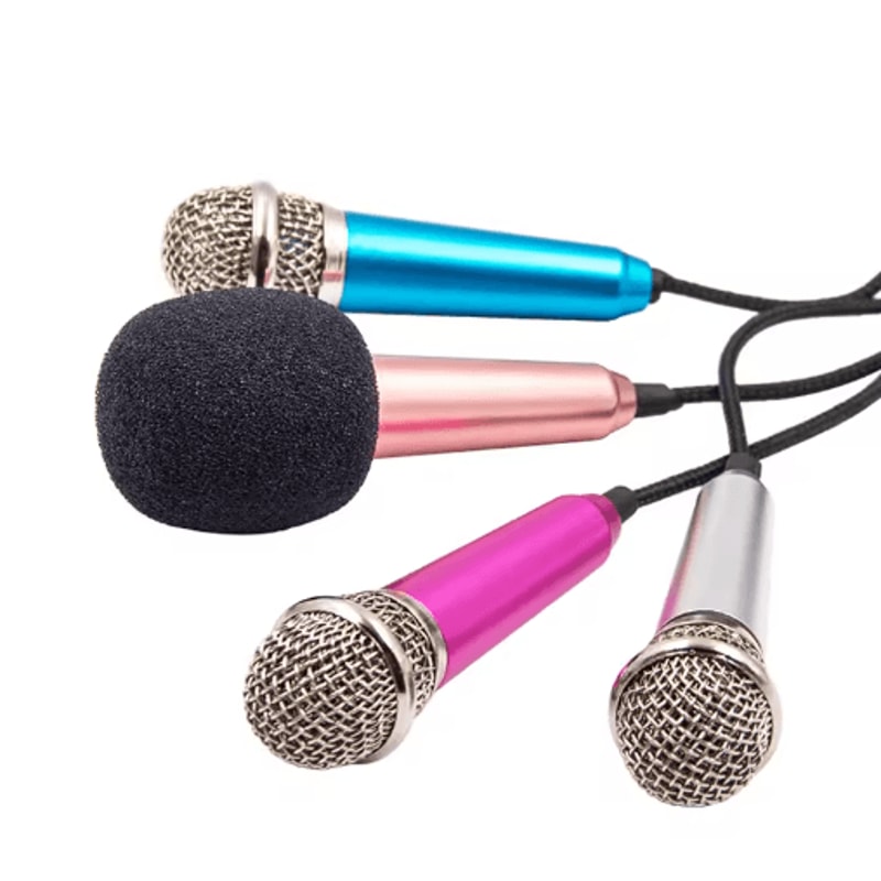 Universal 35mm Portable Stereo Mini Microphone Handheld KTV Karaoke Studio Mic 5