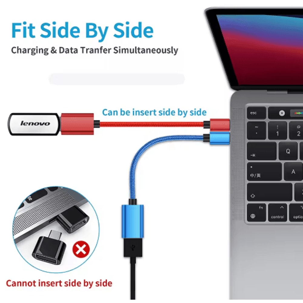 USBC OTG Adapter Cable TypeC To USB Female Converter For Phones Laptops 7