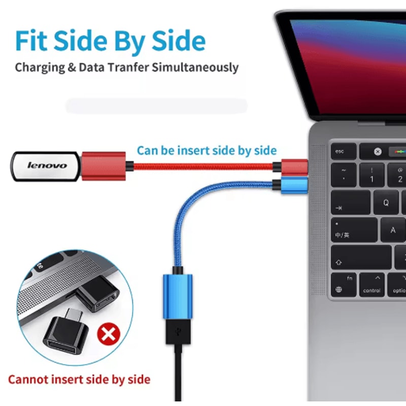 USBC OTG Adapter Cable TypeC To USB Female Converter For Phones Laptops 7