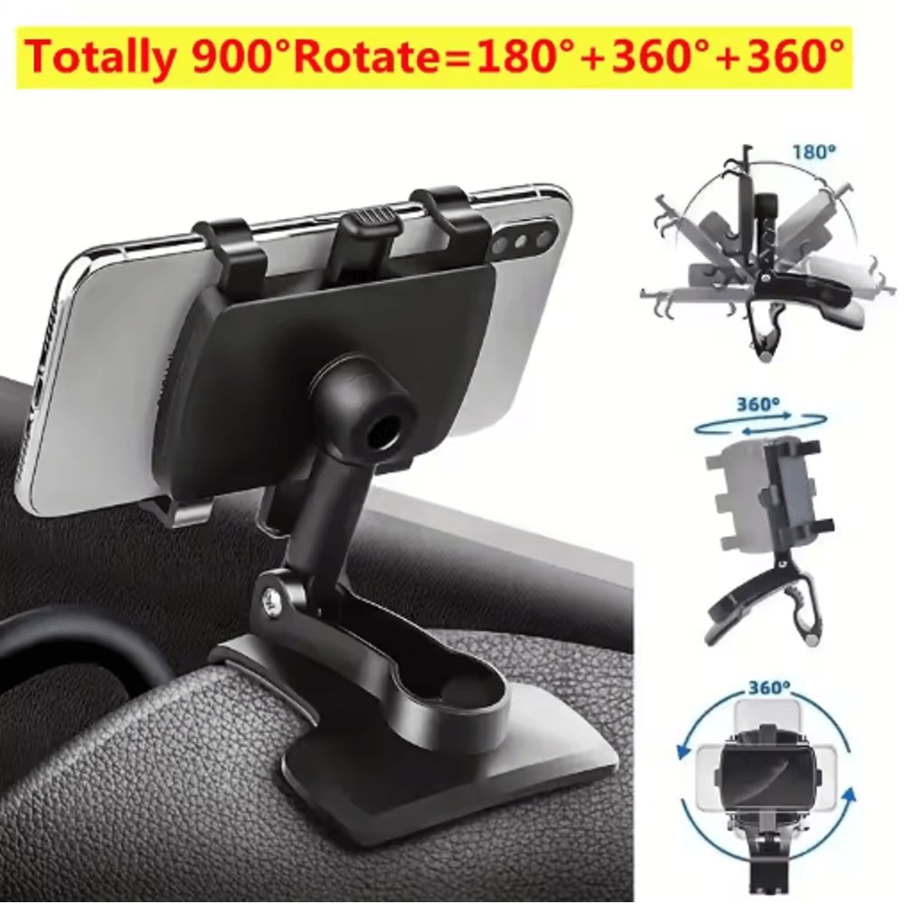 Universal Car Phone Holder Dashboard Rearview Mirror Mount Clip 5