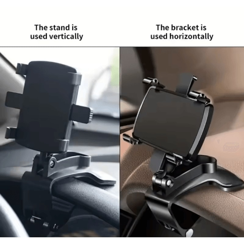 Universal Car Phone Holder Dashboard Rearview Mirror Mount Clip 6