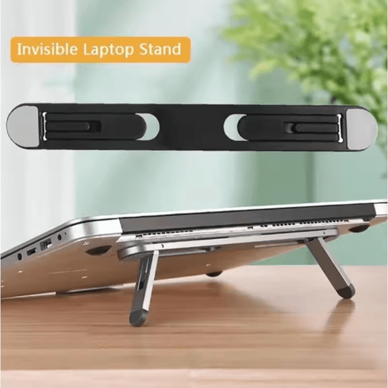 Foldable Invisible Laptop Stand Cooling Riser Bracket For MacBook Notebooks 0