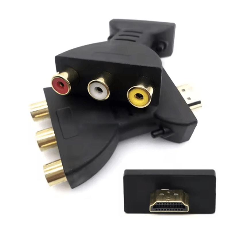 HDMI To AV Converter Cable Gold Plated HDMI To RCA Video Audio Adapter 6