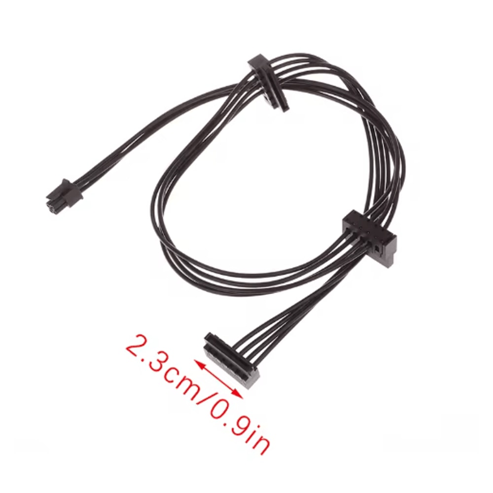 4 Pin To SATA Power Cable Multi Drive Power Splitter For HDD And SSD 4