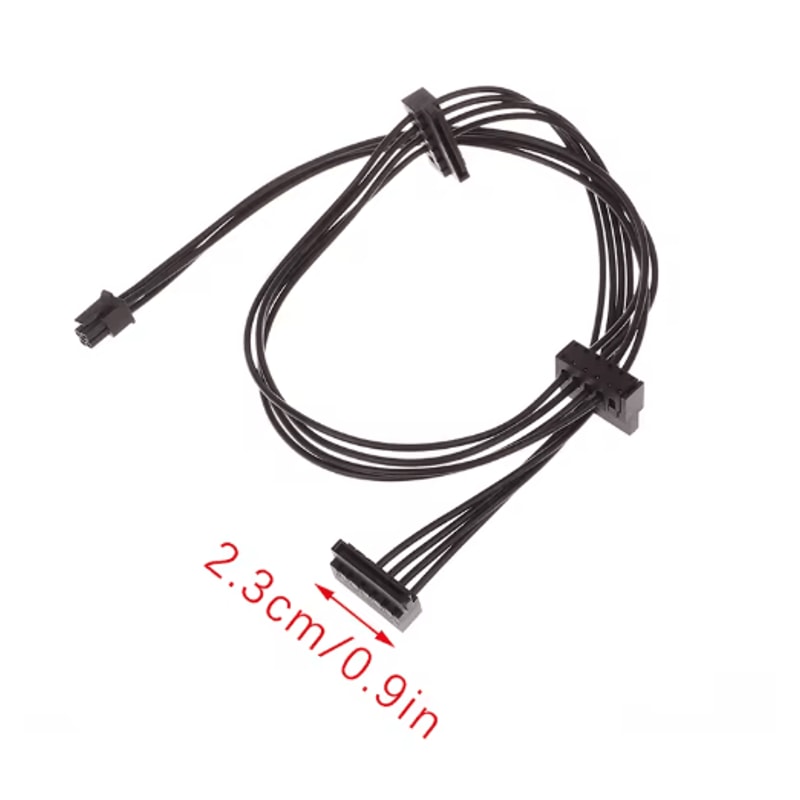4 Pin To SATA Power Cable Multi Drive Power Splitter For HDD And SSD 4