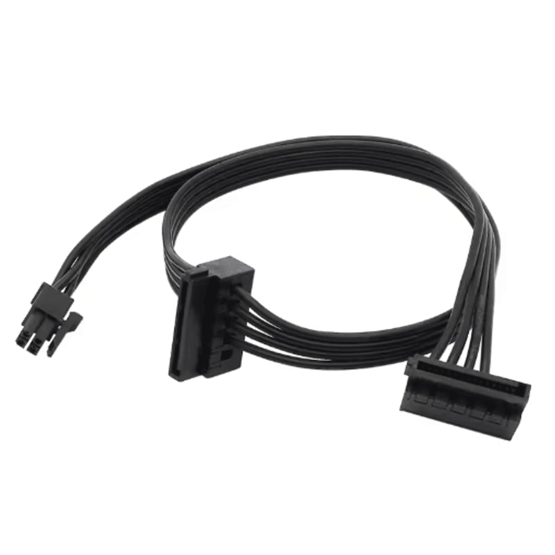4 Pin To SATA Power Cable Multi Drive Power Splitter For HDD And SSD 7