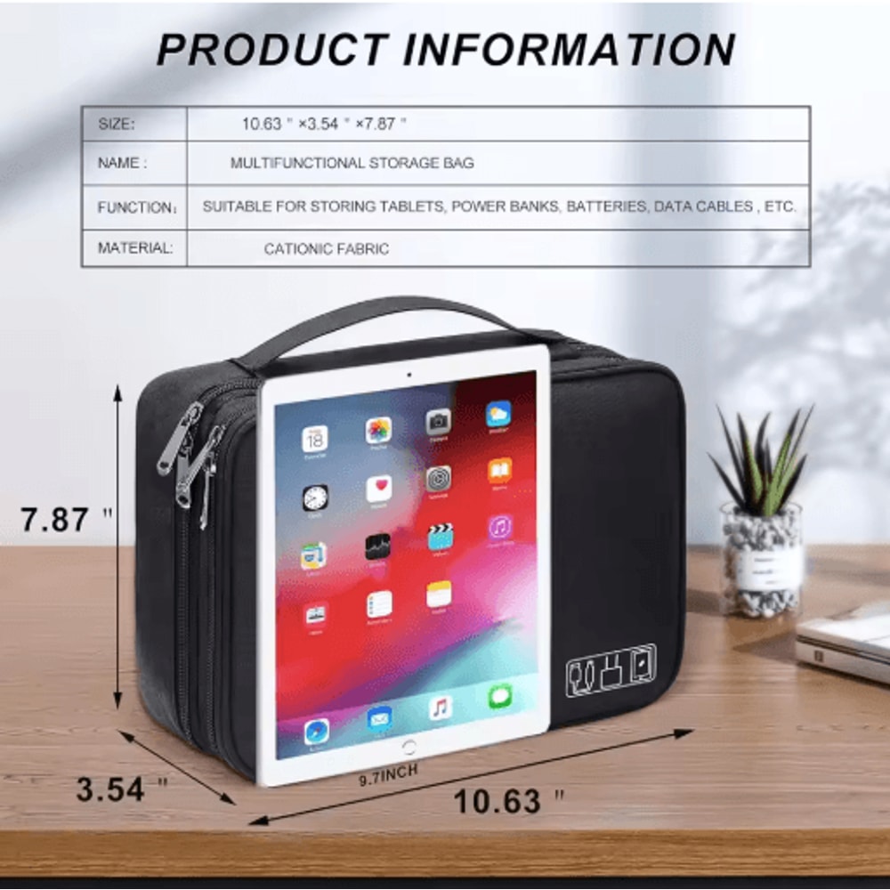 Portable Travel Cable Storage Bag Waterproof Digital Electronics Organizer 2