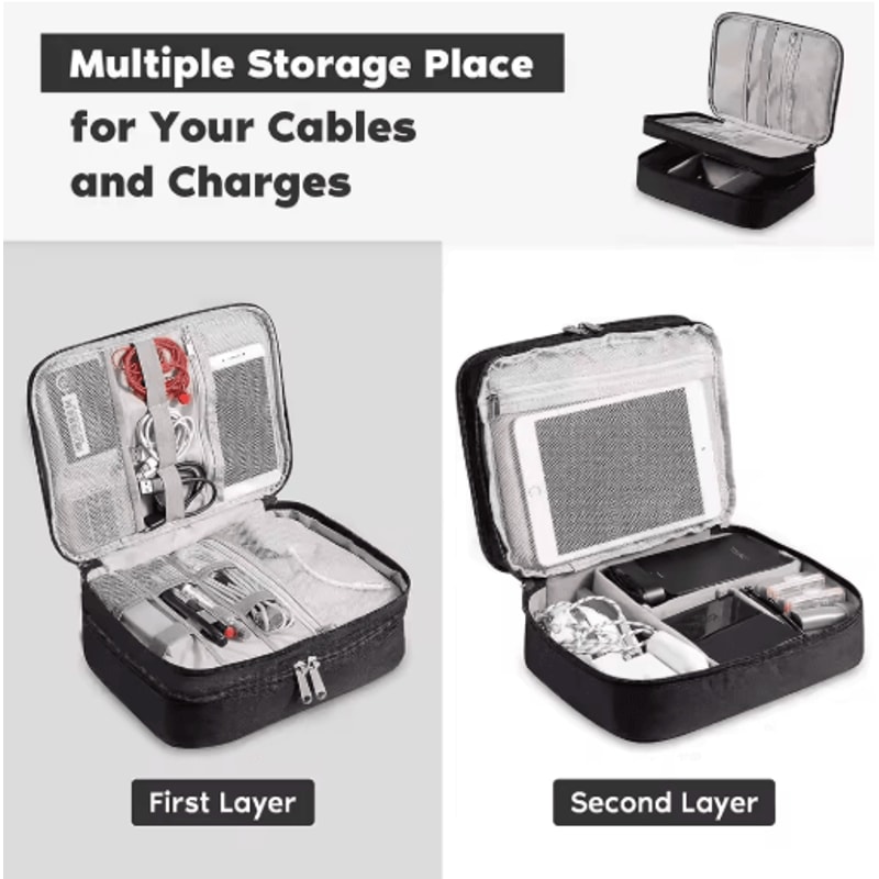 Portable Travel Cable Storage Bag Waterproof Digital Electronics Organizer 4