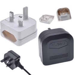 eu kr to uk plug adapter fused travel power converter 3a 5a 13a