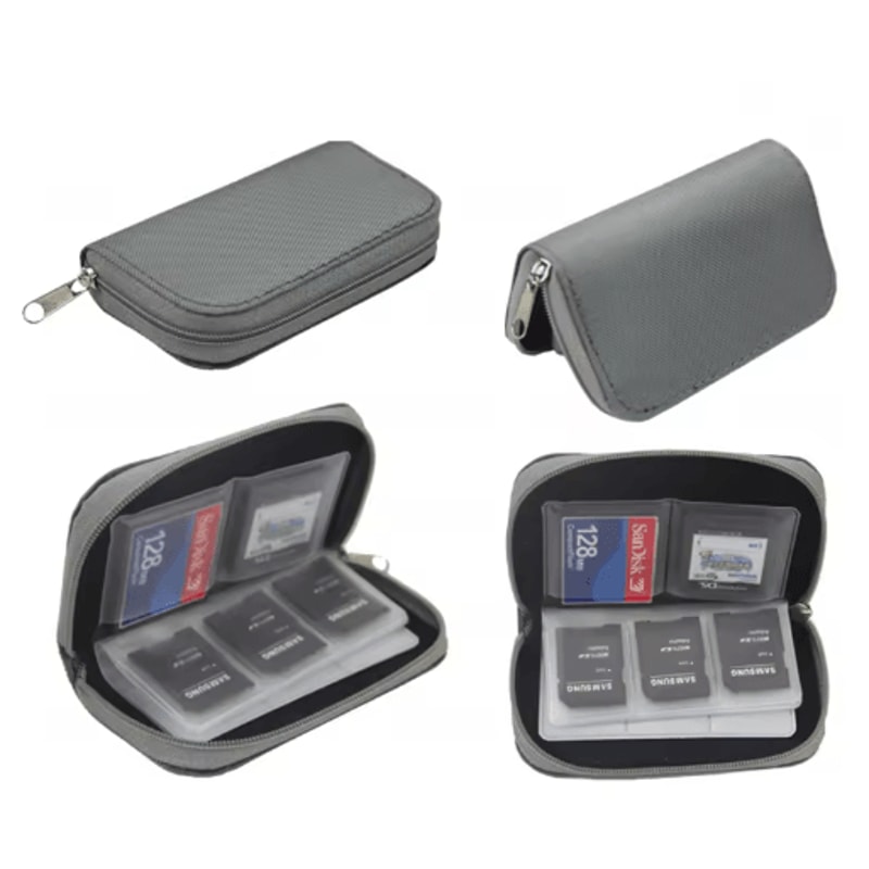 22 Slot Memory Card Storage Case Protective Wallet For SD Micro SD And CF Cards 2