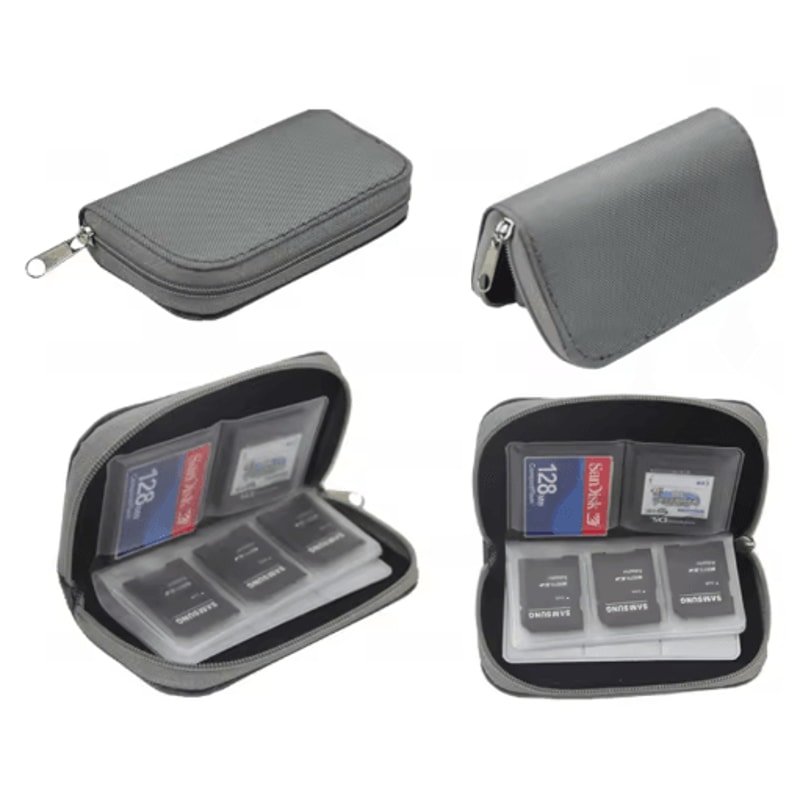 22 Slot Memory Card Storage Case Protective Wallet For SD Micro SD And CF Cards 6