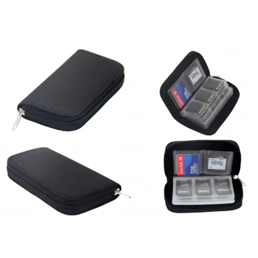 22 Slot Memory Card Storage Case Protective Wallet For SD Micro SD And CF Cards 0
