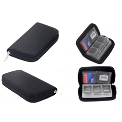 22 slot memory card storage case protective wallet for sd micro sd and cf cards