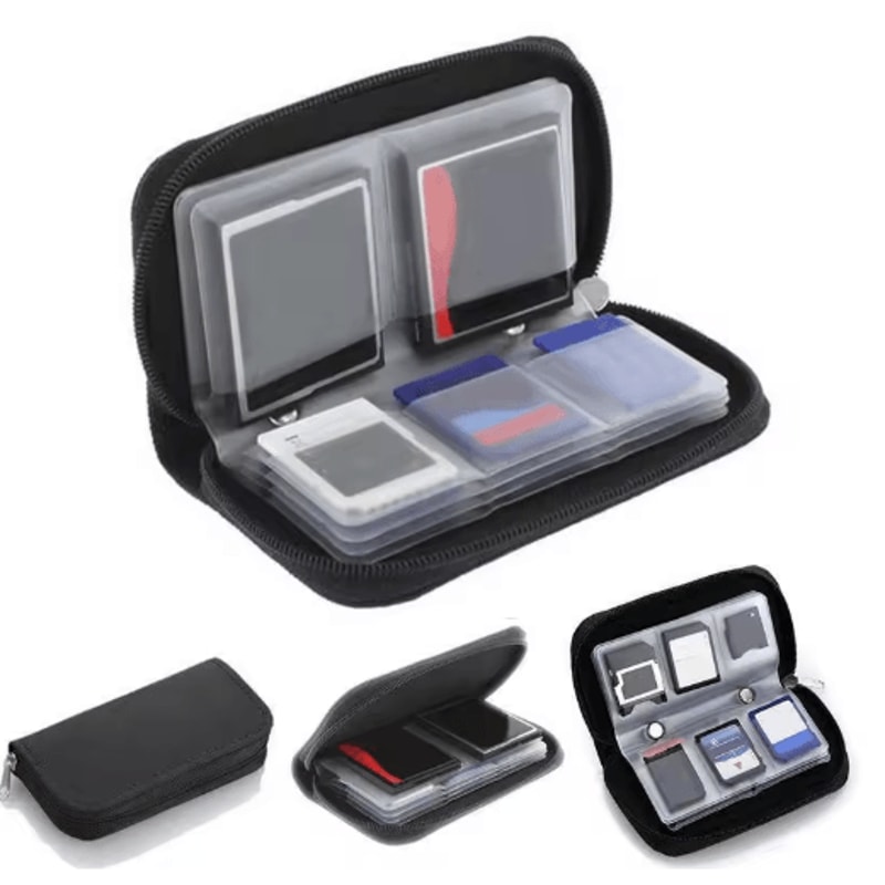 22 Slot Memory Card Storage Case Protective Wallet For SD Micro SD And CF Cards 7