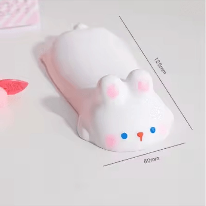 Cute Rabbit Wrist Rest Ergonomic Mouse Pad Arm Support With Slow Rising Squishy 4