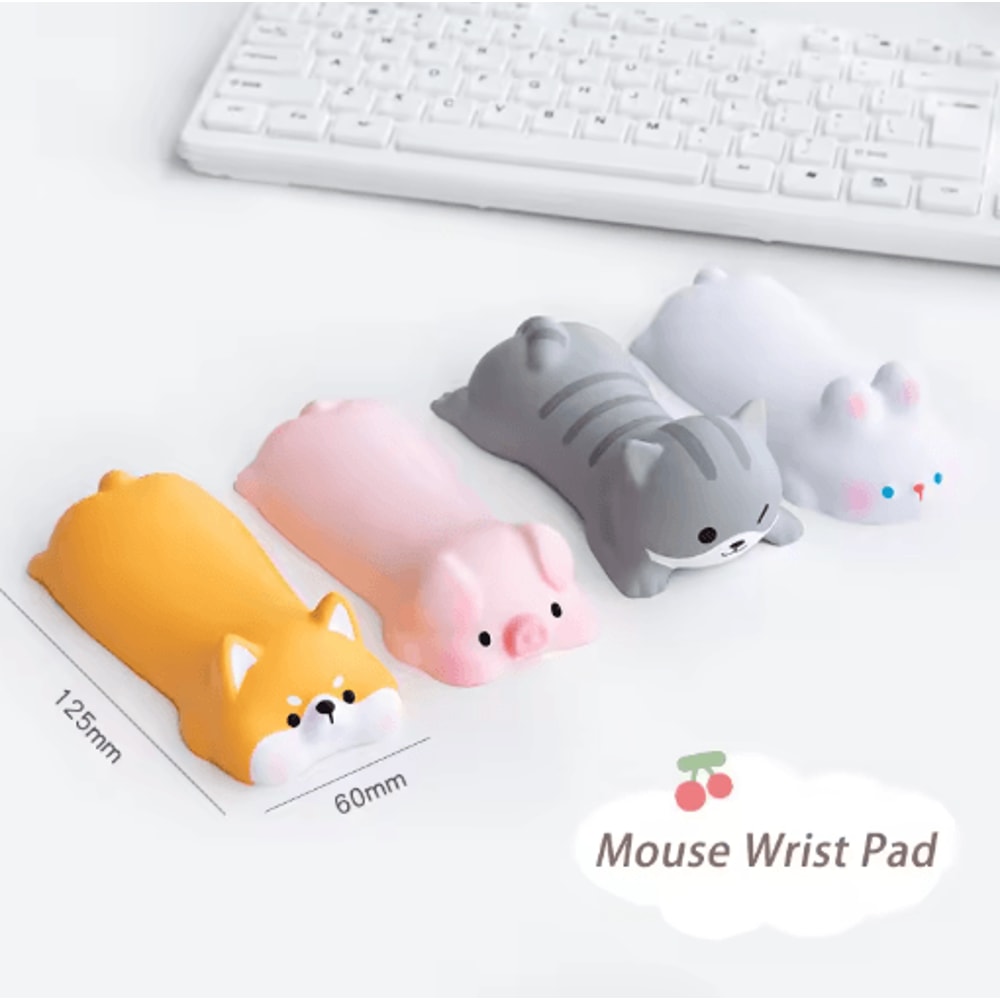 Cute Rabbit Wrist Rest Ergonomic Mouse Pad Arm Support With Slow Rising Squishy 6