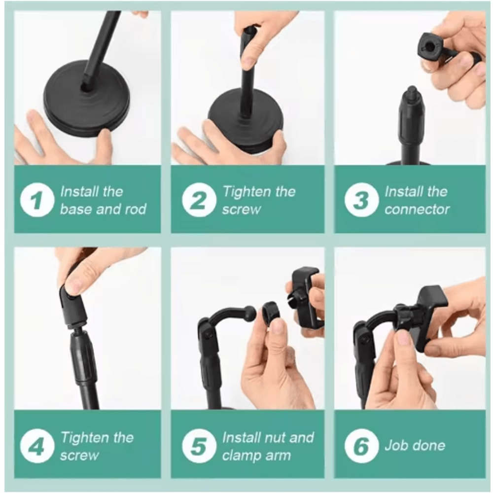 Rotatable And Liftable Phone Stand Adjustable Telescopic Mobile Holder For Live Streaming 2