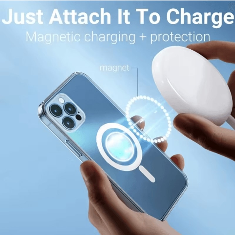 Clear MagSafe Magnetic Silicone Case Transparent Wireless Charging Cover For IPhone 5