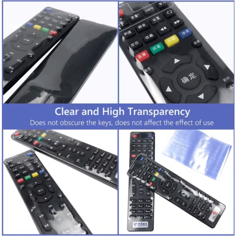 Clear PVC Heat Shrink Remote Control Cover 20 Pack Waterproof And Dustproof Protection Film 3