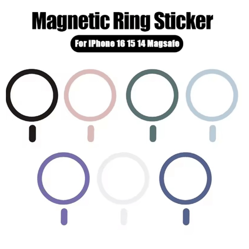 Magnetic Metal Ring Sticker For MagSafe Universal Wireless Charging Plate For IPhone 0
