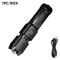 Rechargeable Telescopic Zoom Tactical Flashlight Long Range Waterproof LED Torch 1