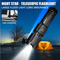 Rechargeable Telescopic Zoom Tactical Flashlight Long Range Waterproof LED Torch 0
