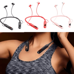 bt8 wireless neckband earphones bluetooth 5.3 gaming headset with led display and tf card