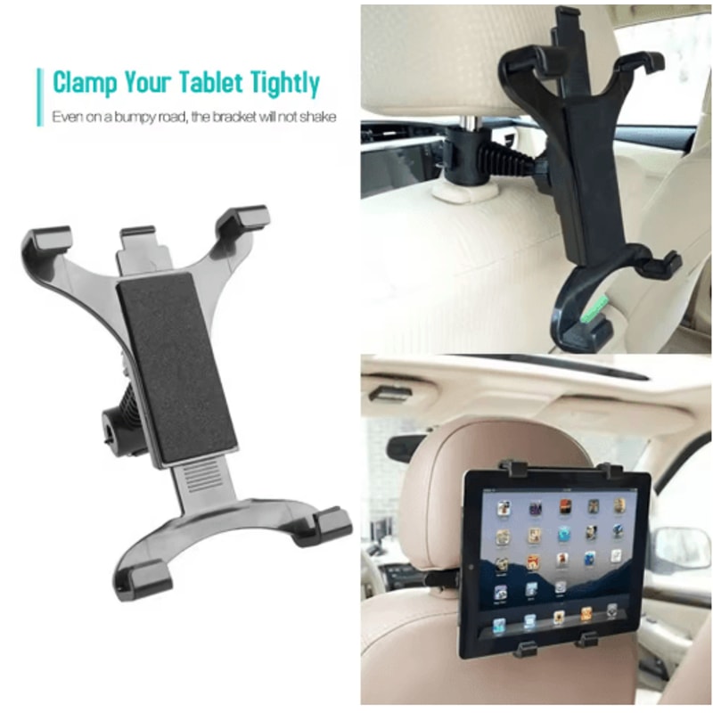 Car Rear Seat Phone And Tablet Holder Headrest Mount Bracket For Backseat Entertainment 0