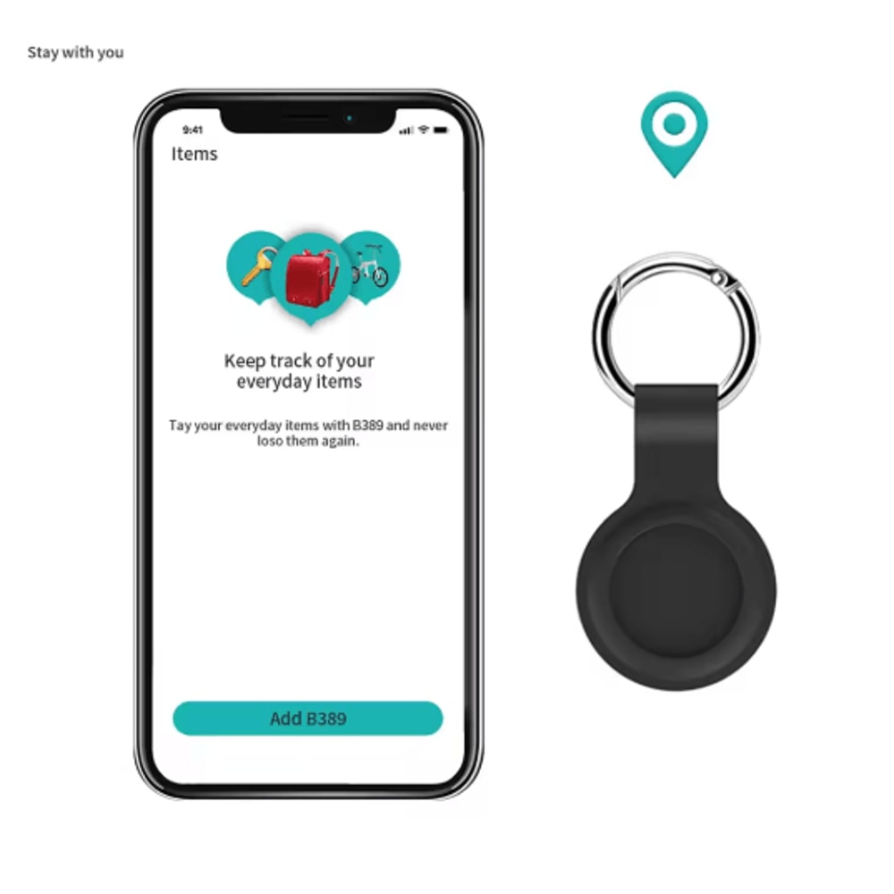 Soft Silicone AirTag Case With Keychain Anti Scratch Protective Cover 12