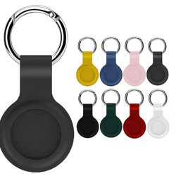 soft silicone airtag case with keychain anti scratch protective cover