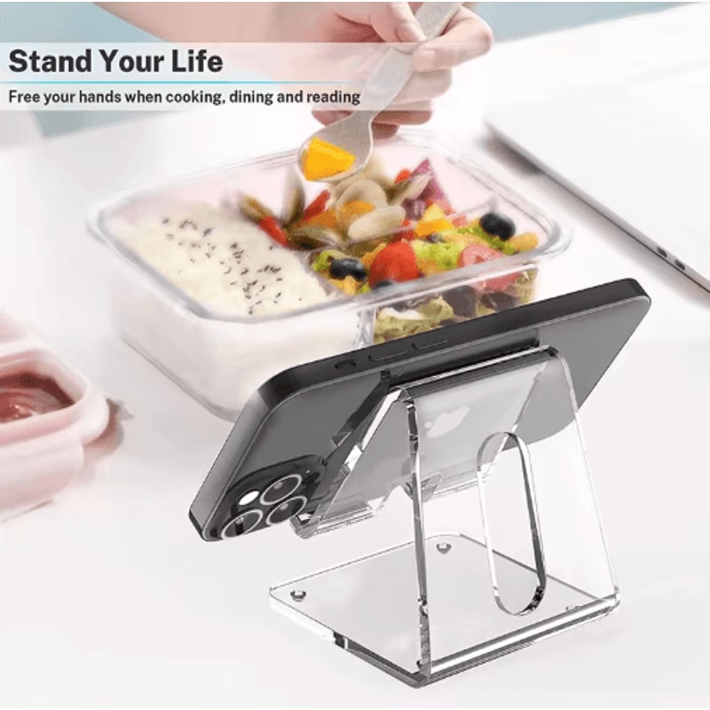 Acrylic Transparent Phone Stand Portable Desktop Holder For Phones Tablets 3