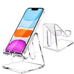 acrylic transparent phone stand – portable desktop holder for phones & tablets